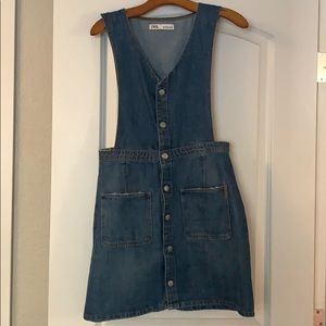 Denim apron dress